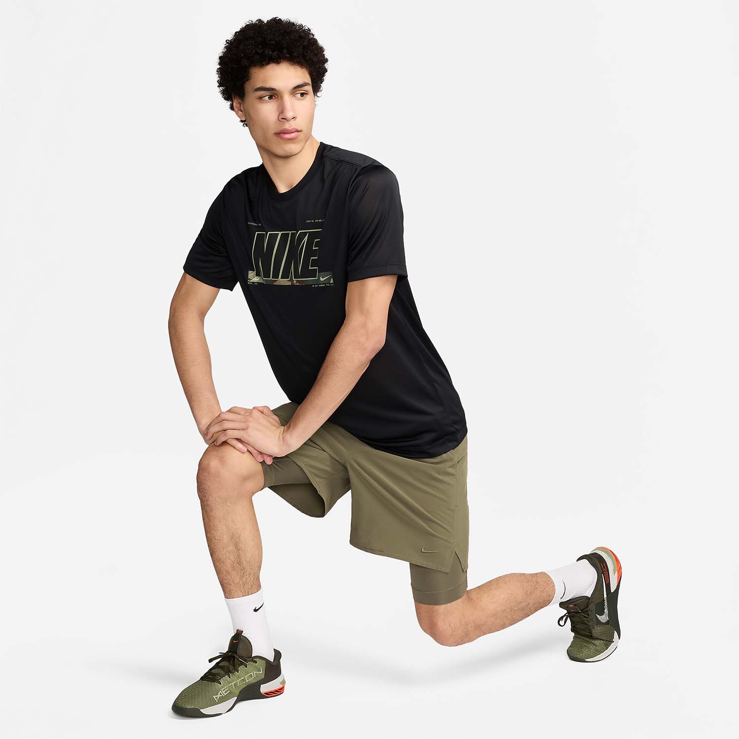 Nike Dri-FIT Camo Camiseta - Black
