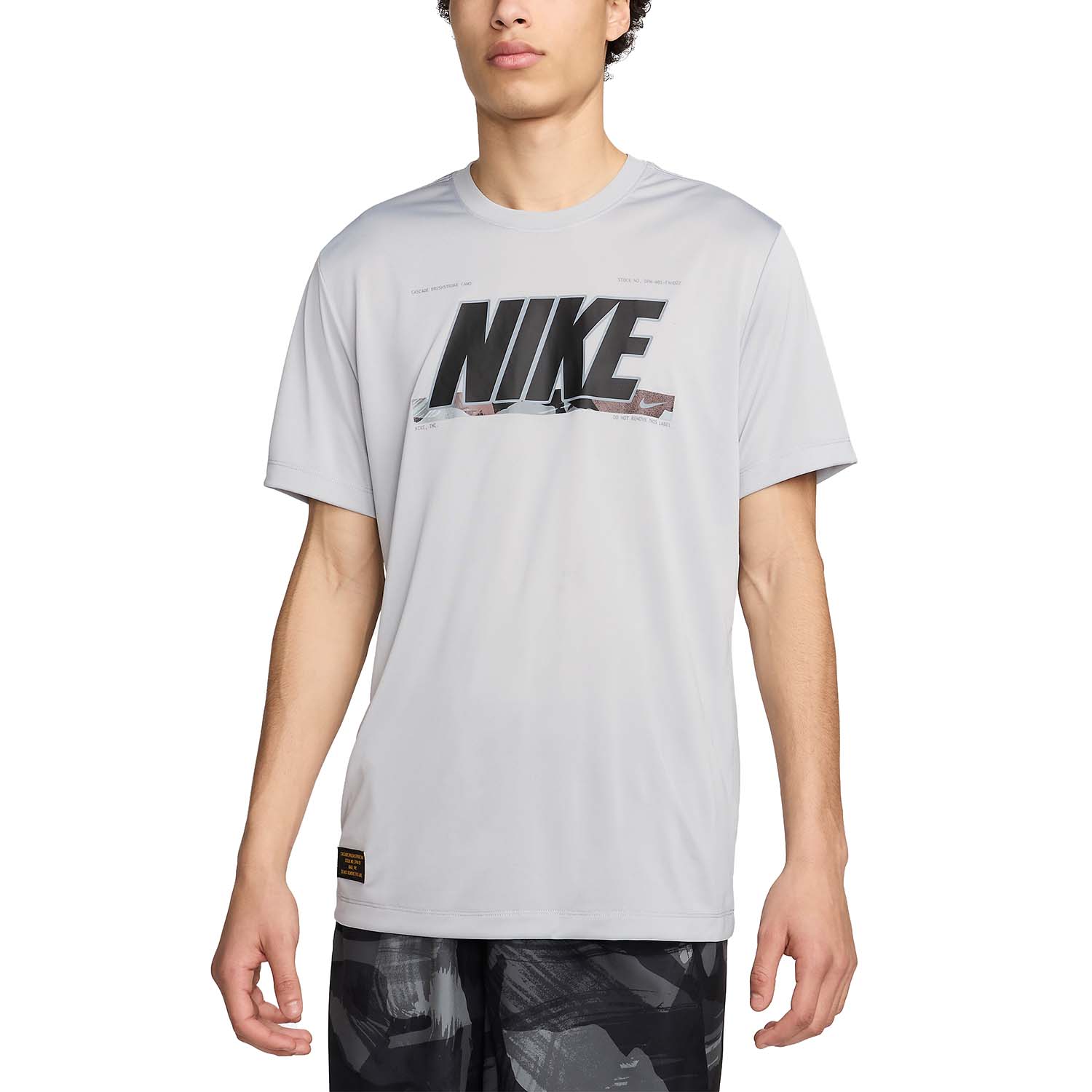 Nike Dri-FIT Camo T-Shirt - Light Smoke Grey