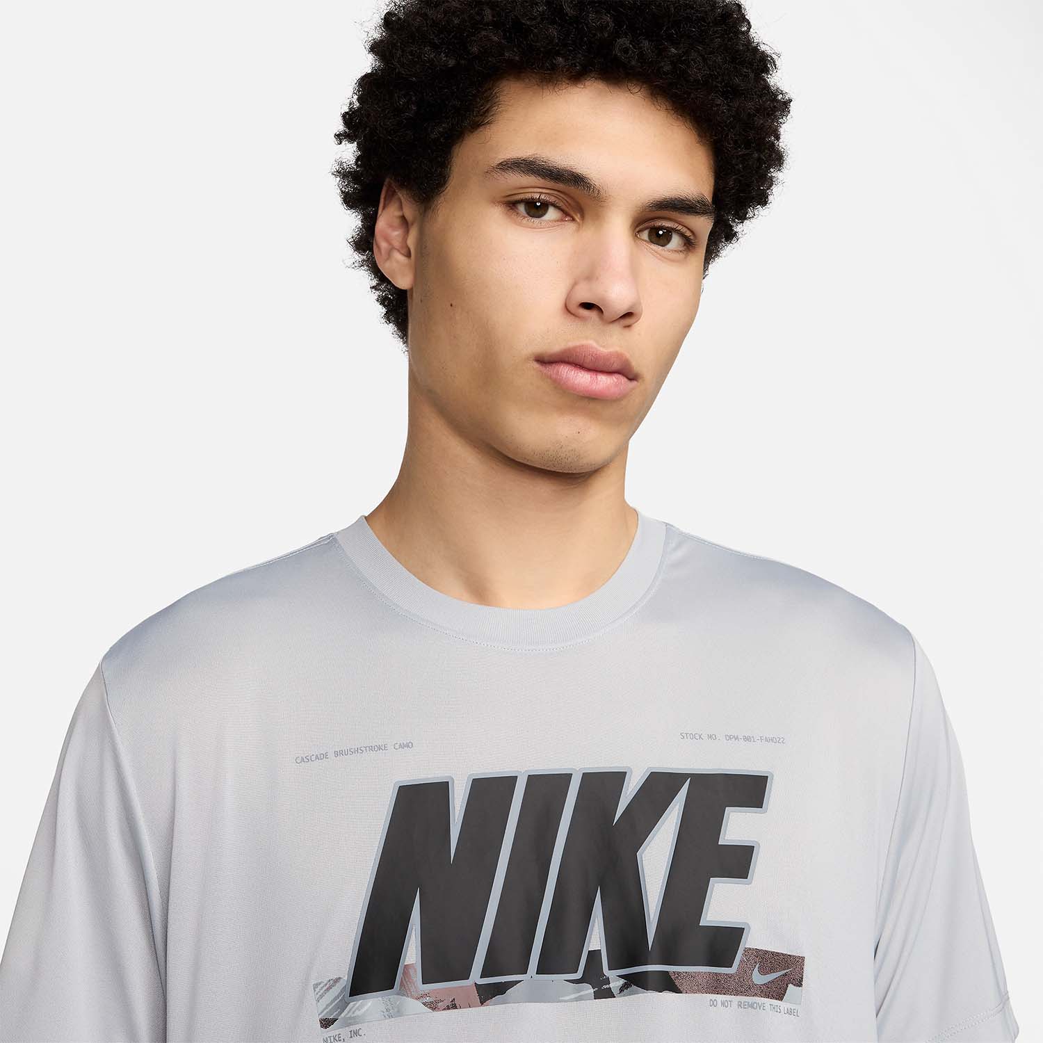 Nike Dri-FIT Camo T-Shirt - Light Smoke Grey