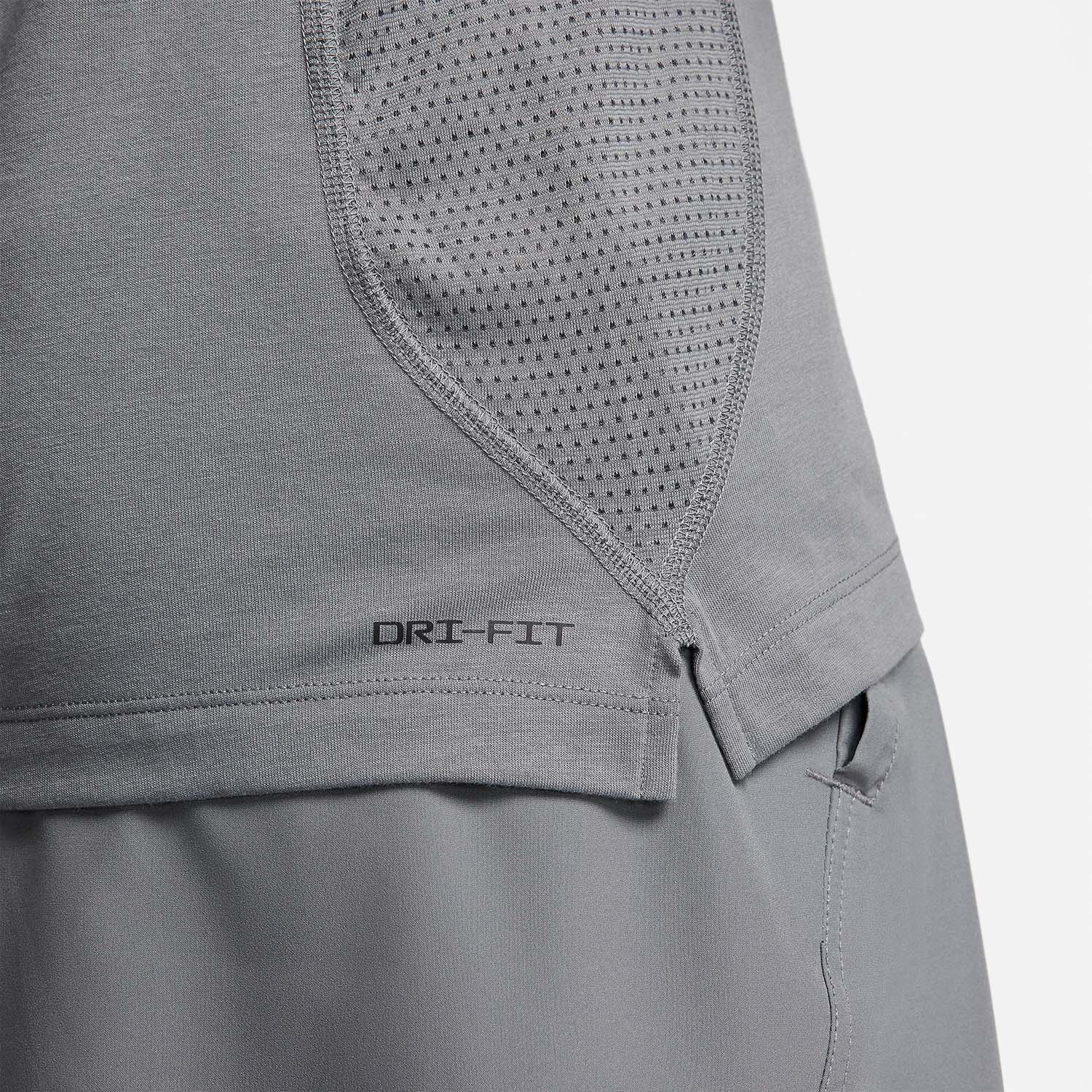 Nike Dri-FIT Flex Rep Maglietta - Smoke Grey/Black
