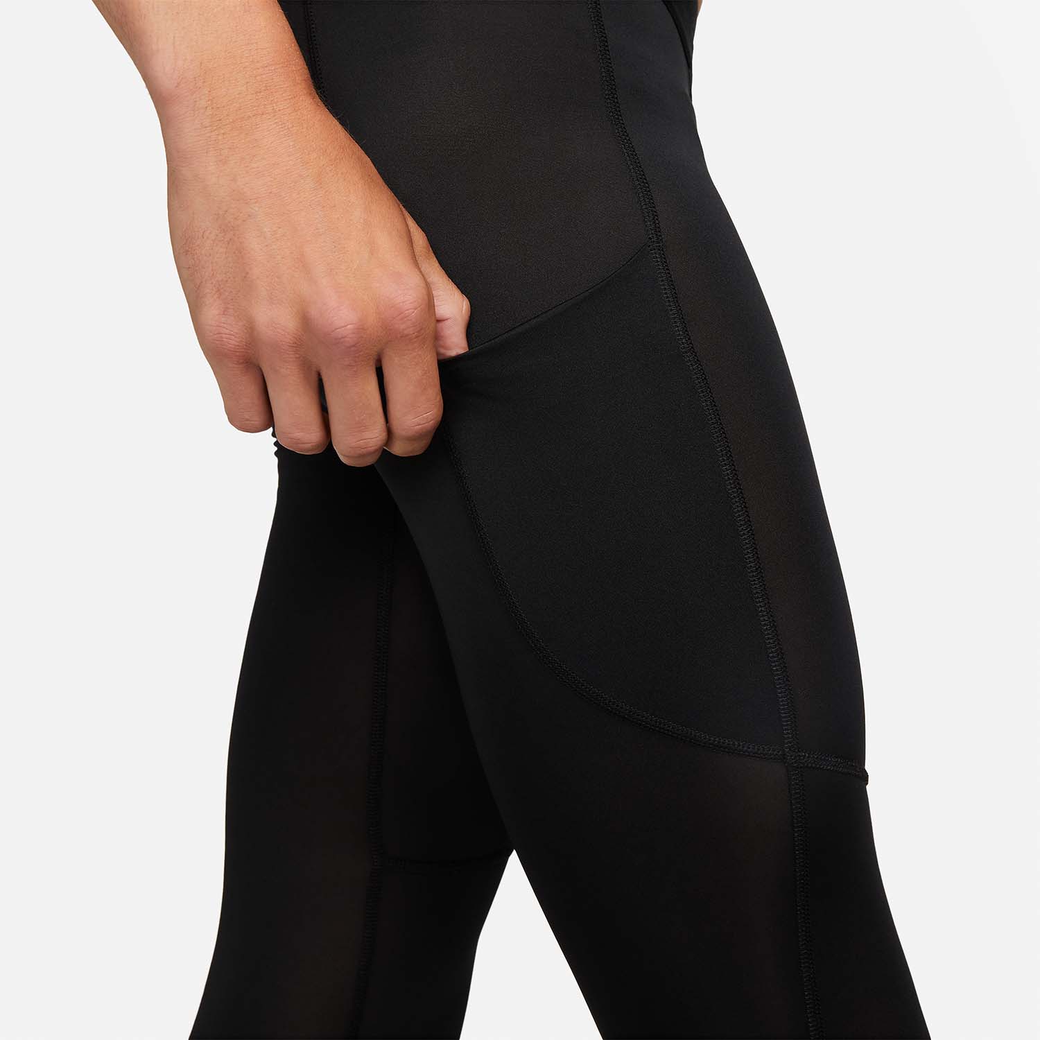 Nike Dri-FIT Pro 3/4 Long Tights - Black/White