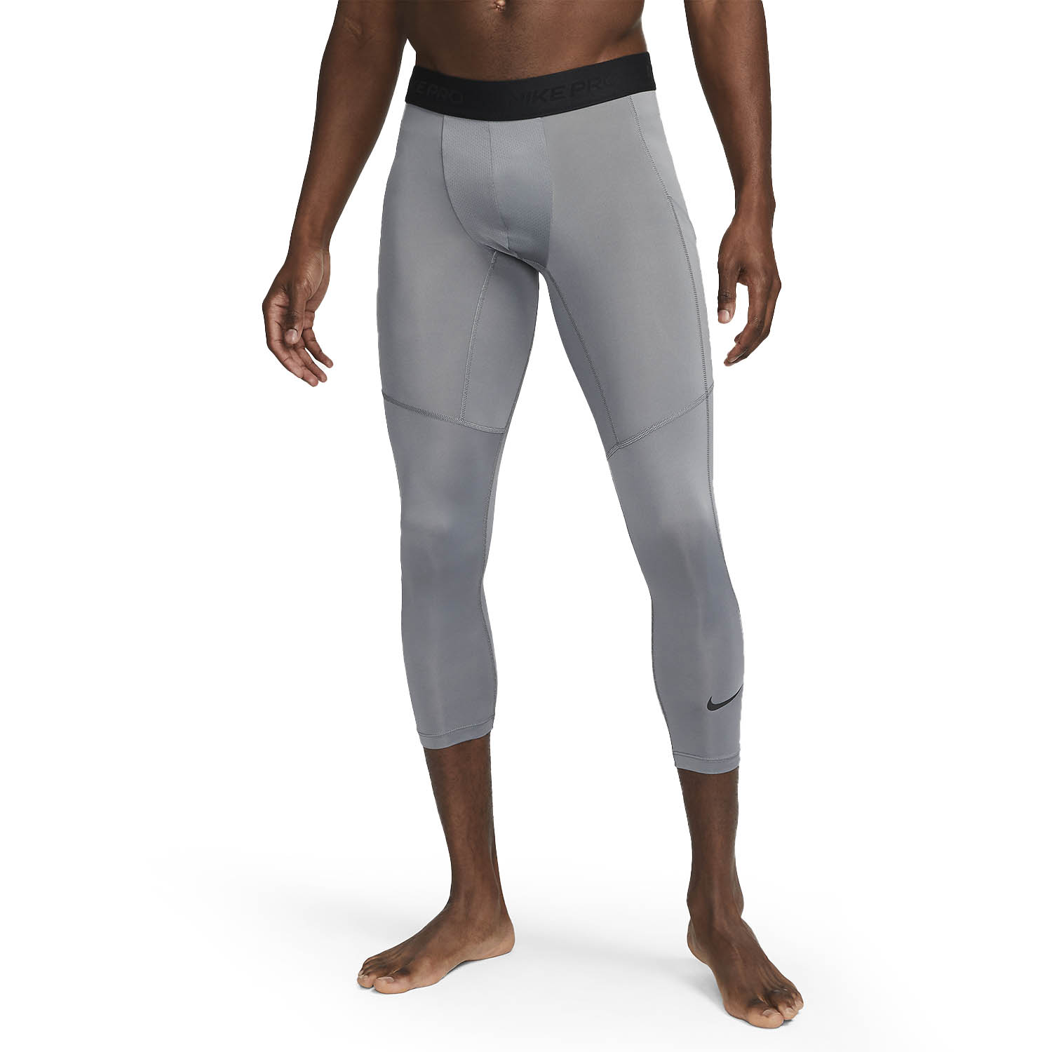 Nike Dri FIT Pro 3 4 Men s Long Tights Smoke Grey Black