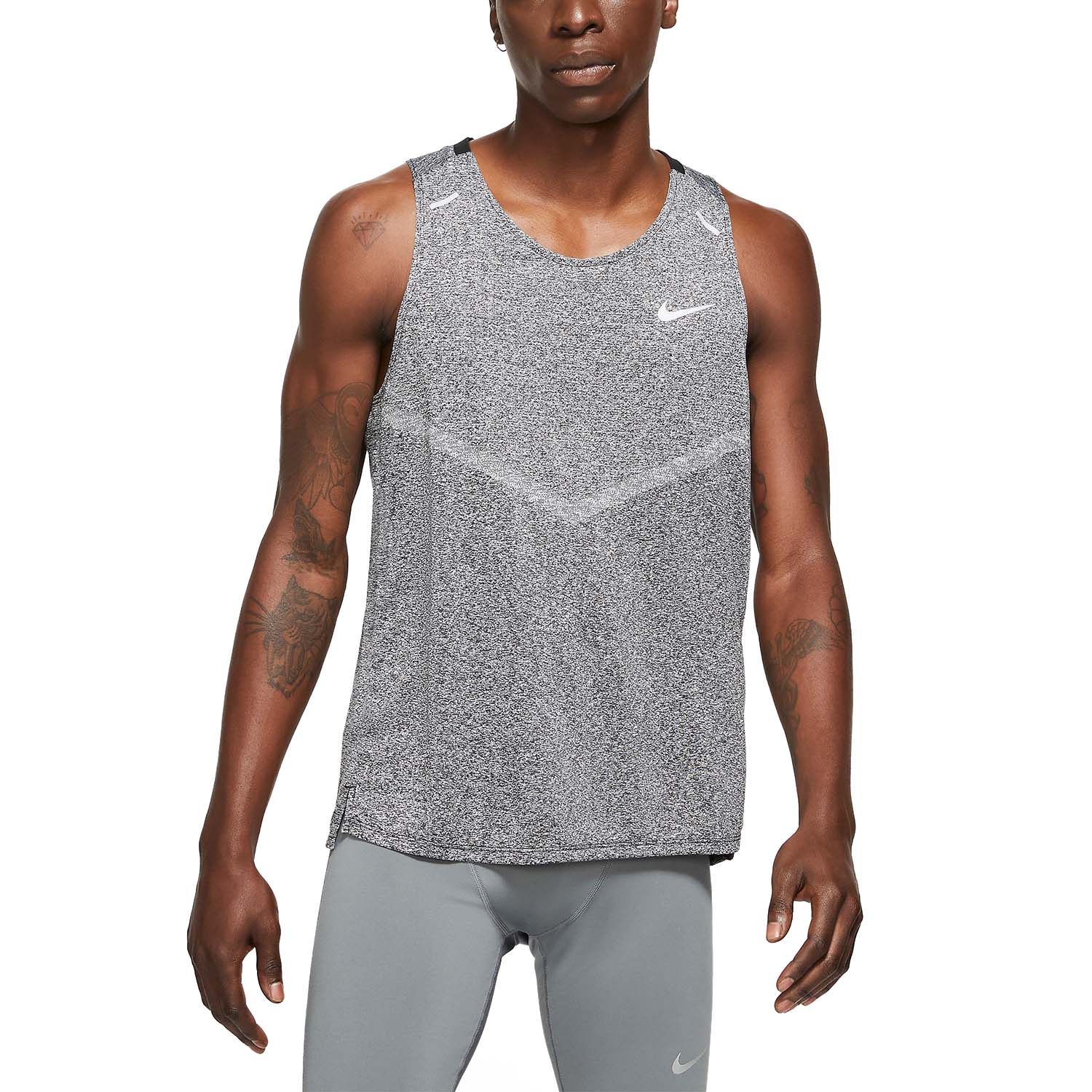 Nike Dri FIT Rise 365 Men s Running Tank Black Heather