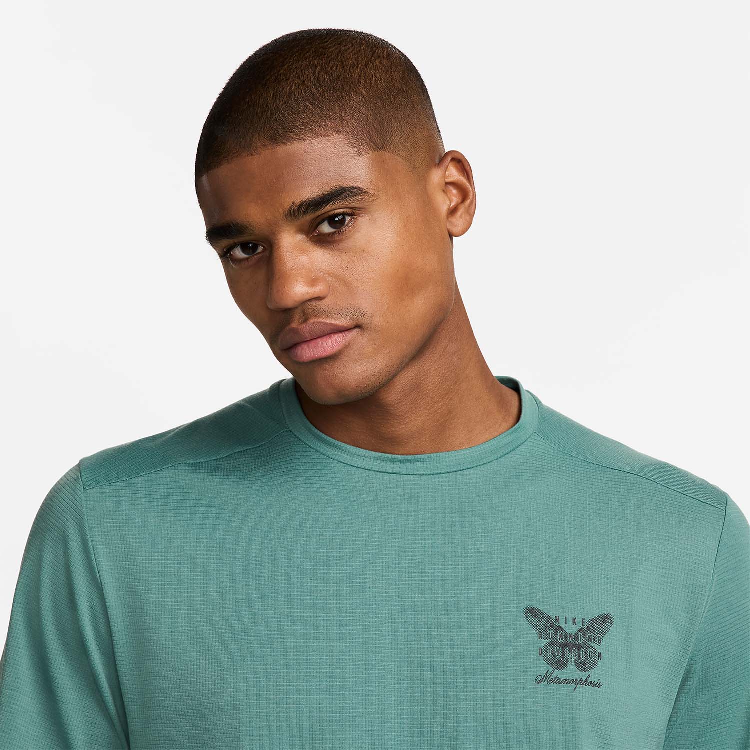 Nike Dri-FIT Rise Logo Camiseta - Bicoastal/Barely Green/Black