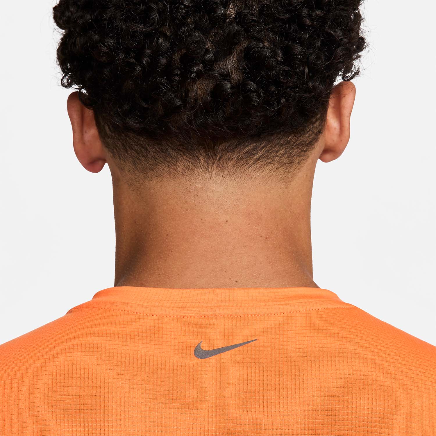 Nike Dri-FIT Rise Logo Camiseta - Bright Mandarin/Barely Grape/Black