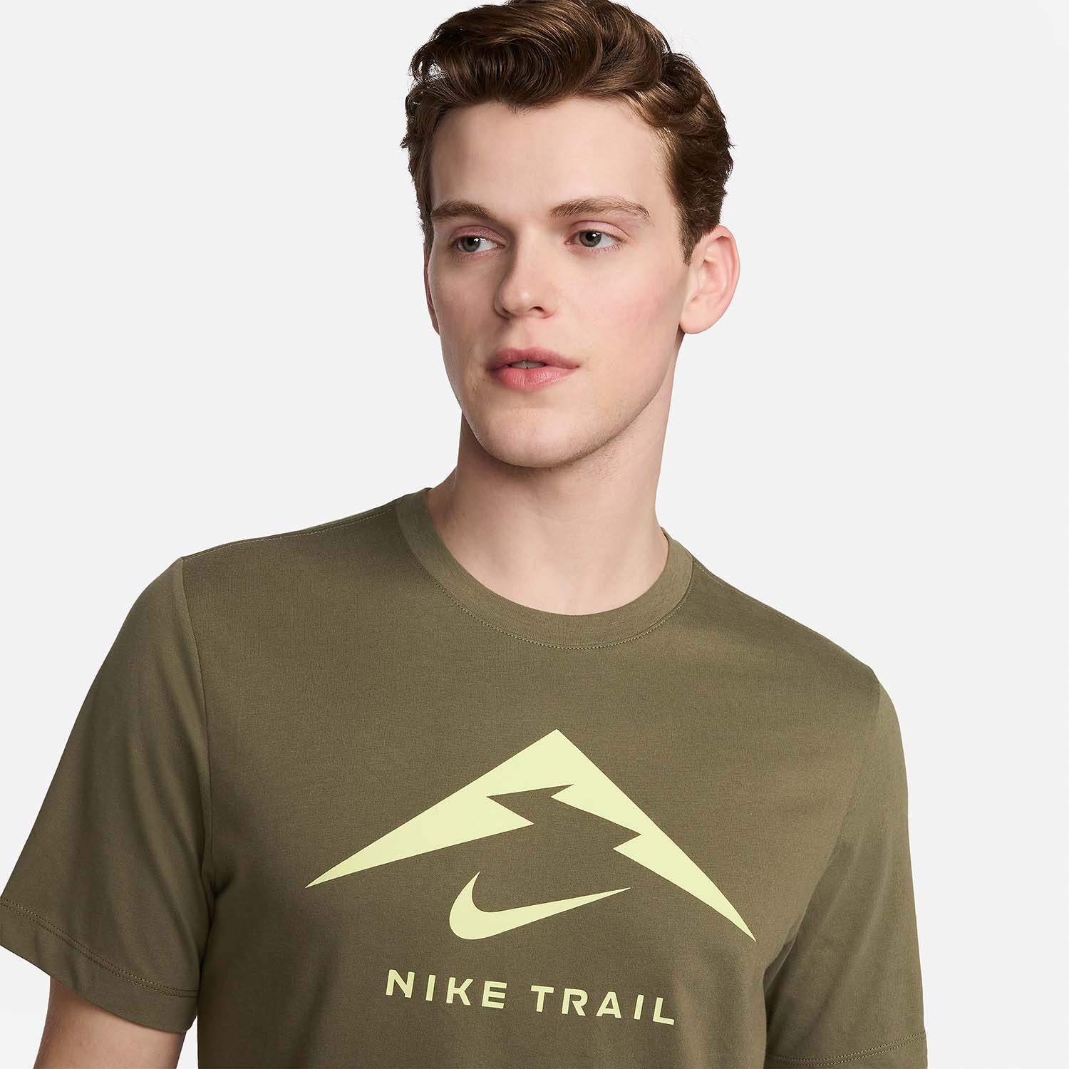 Nike Dri-FIT Trail Logo Maglietta - Medium Olive
