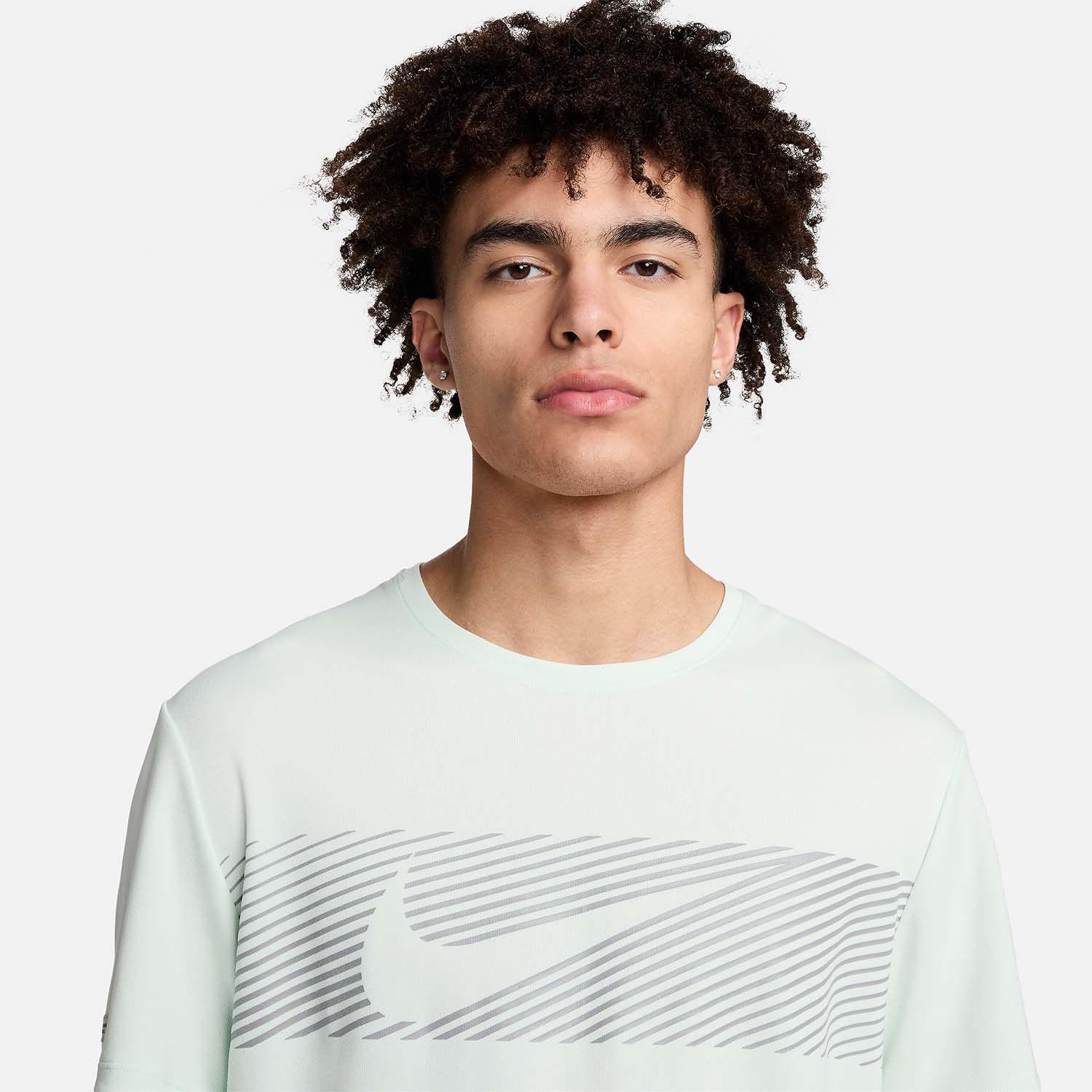 Nike Miler Flash T-Shirt - Barely Green/Reflective Silver