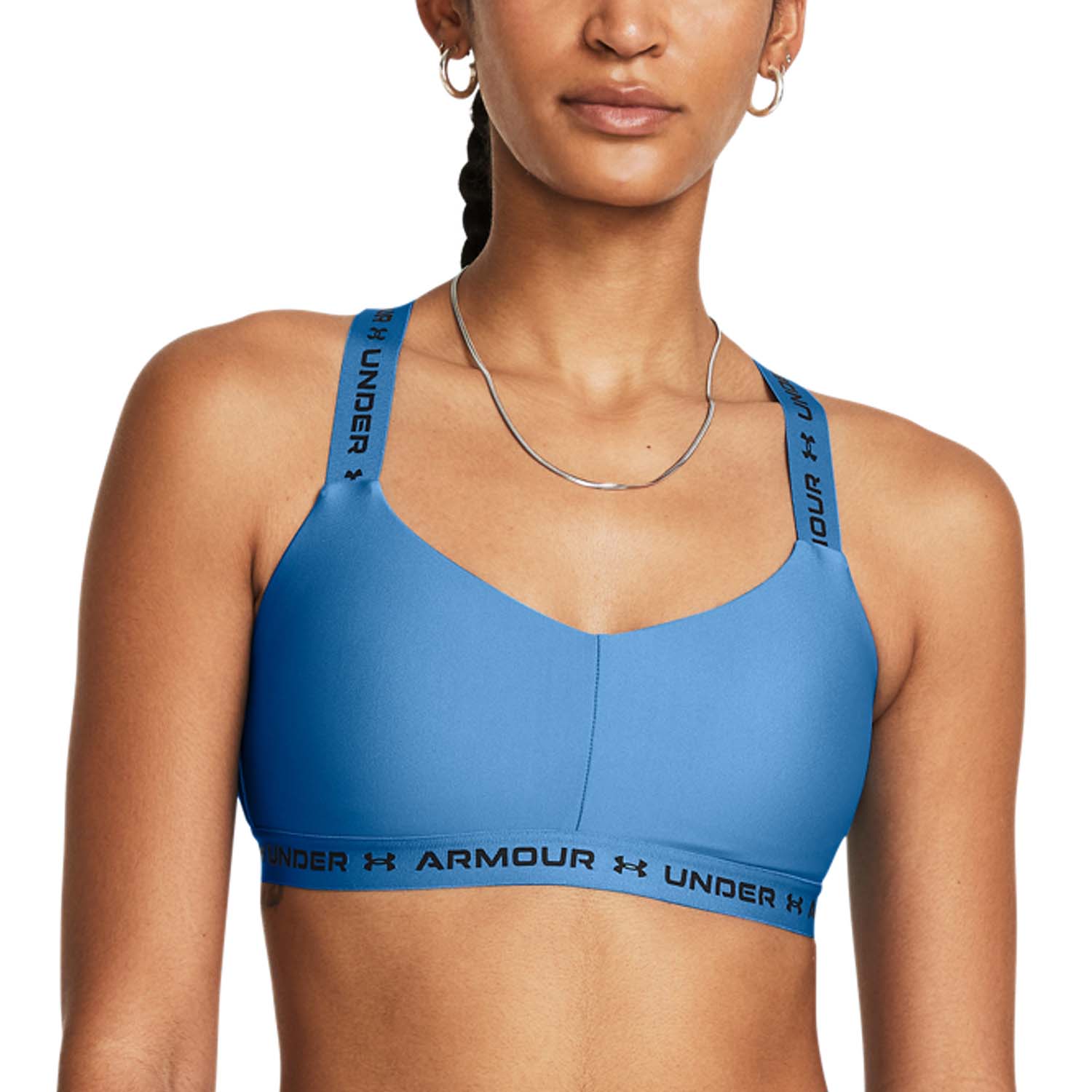 Under Armour Crossback Low Reggiseno Sportivo - Viral Blue/Black