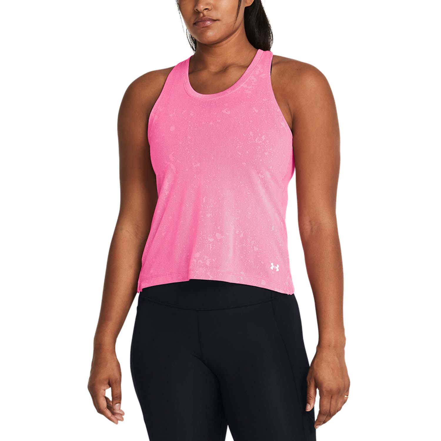 Under Armour Streaker Splatter Tank - Fluo Pink/Reflective