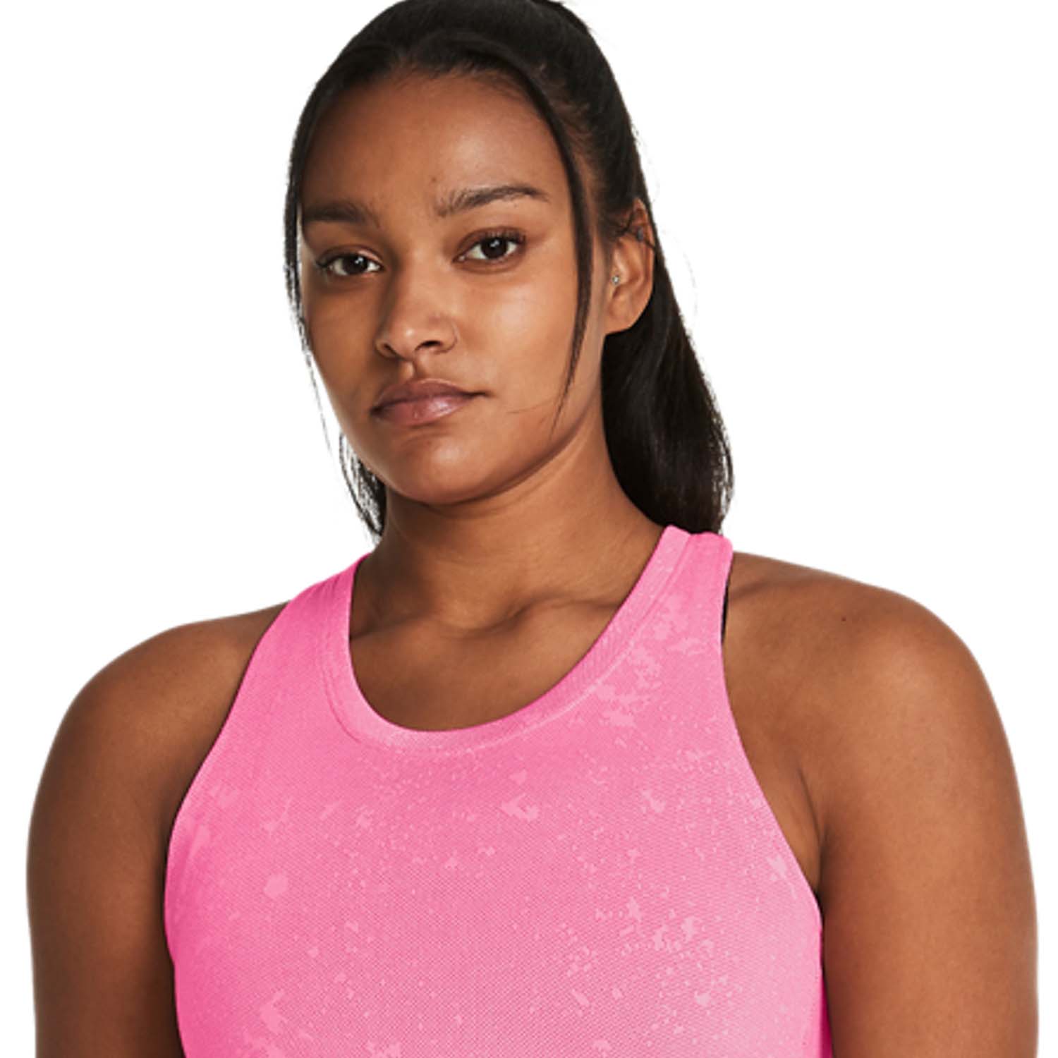 Under Armour Streaker Splatter Tank - Fluo Pink/Reflective