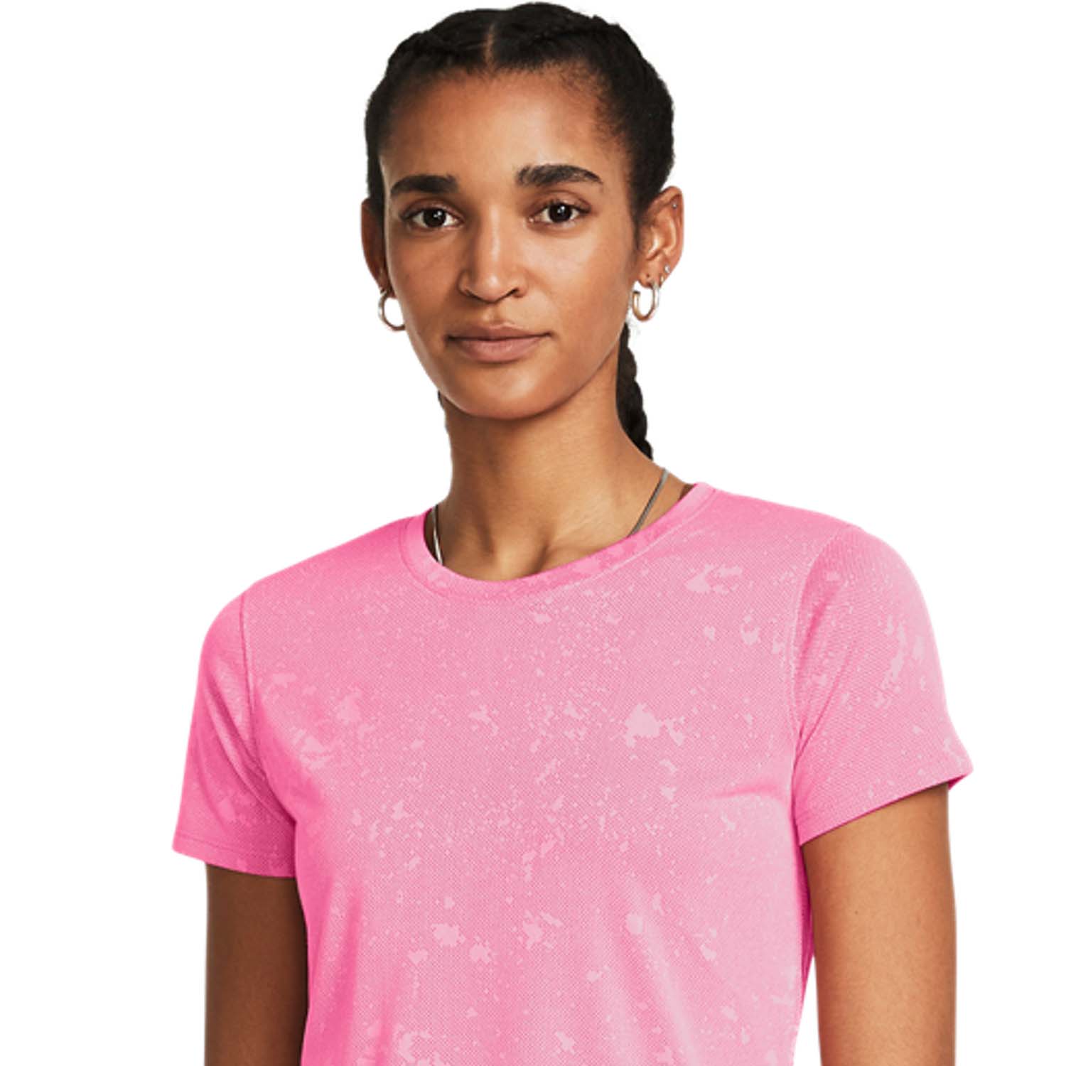 Under Armour Streaker Splatter T-Shirt - Fluo Pink/Reflective