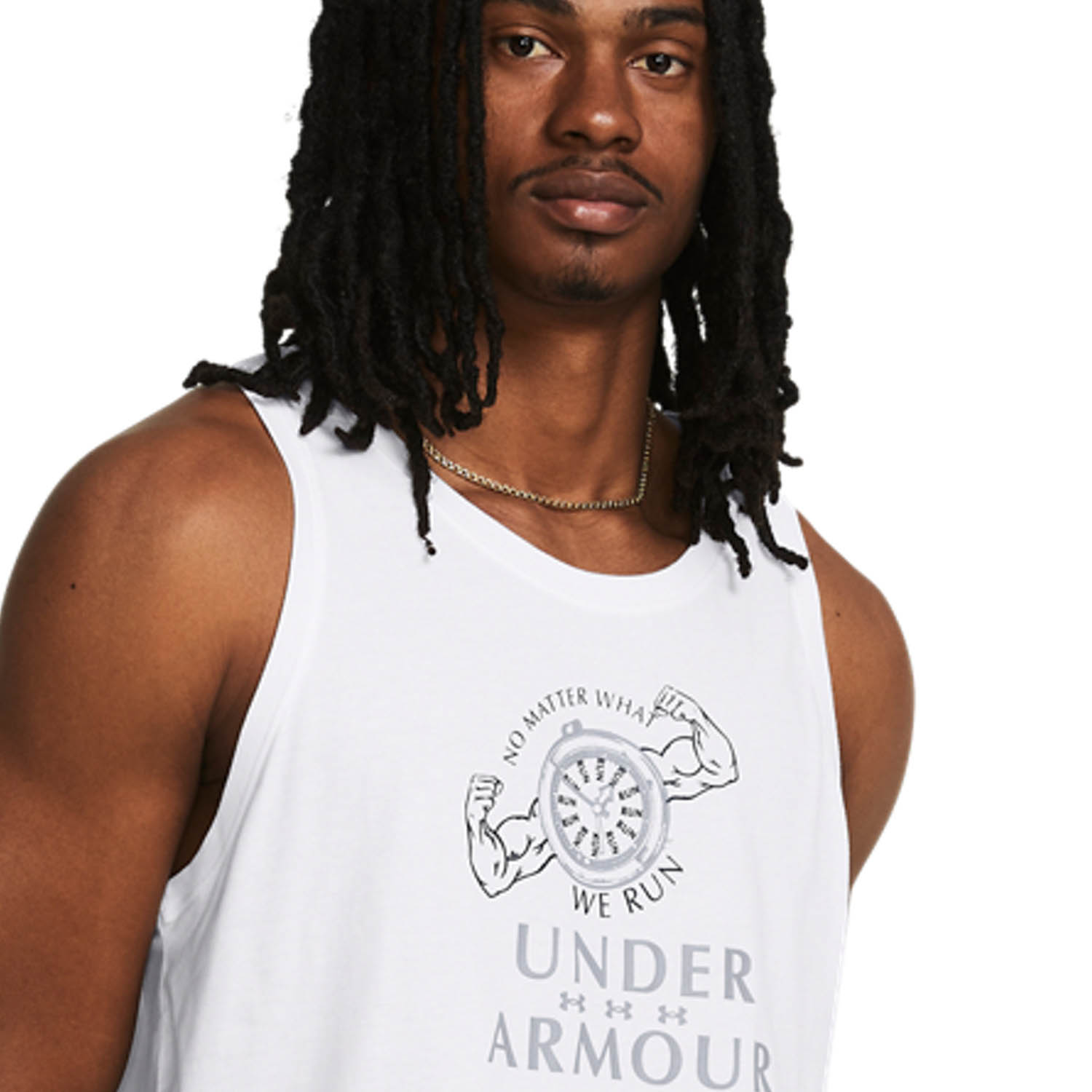 Under Armour We Run Top - White/Steel