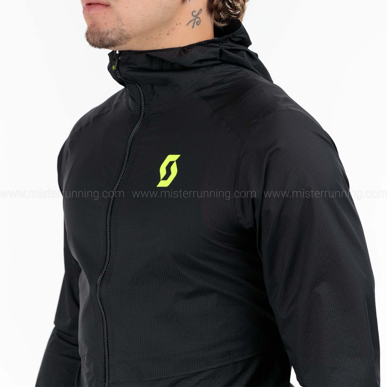 Scott RC Run Logo Chaqueta - Black/Yellow