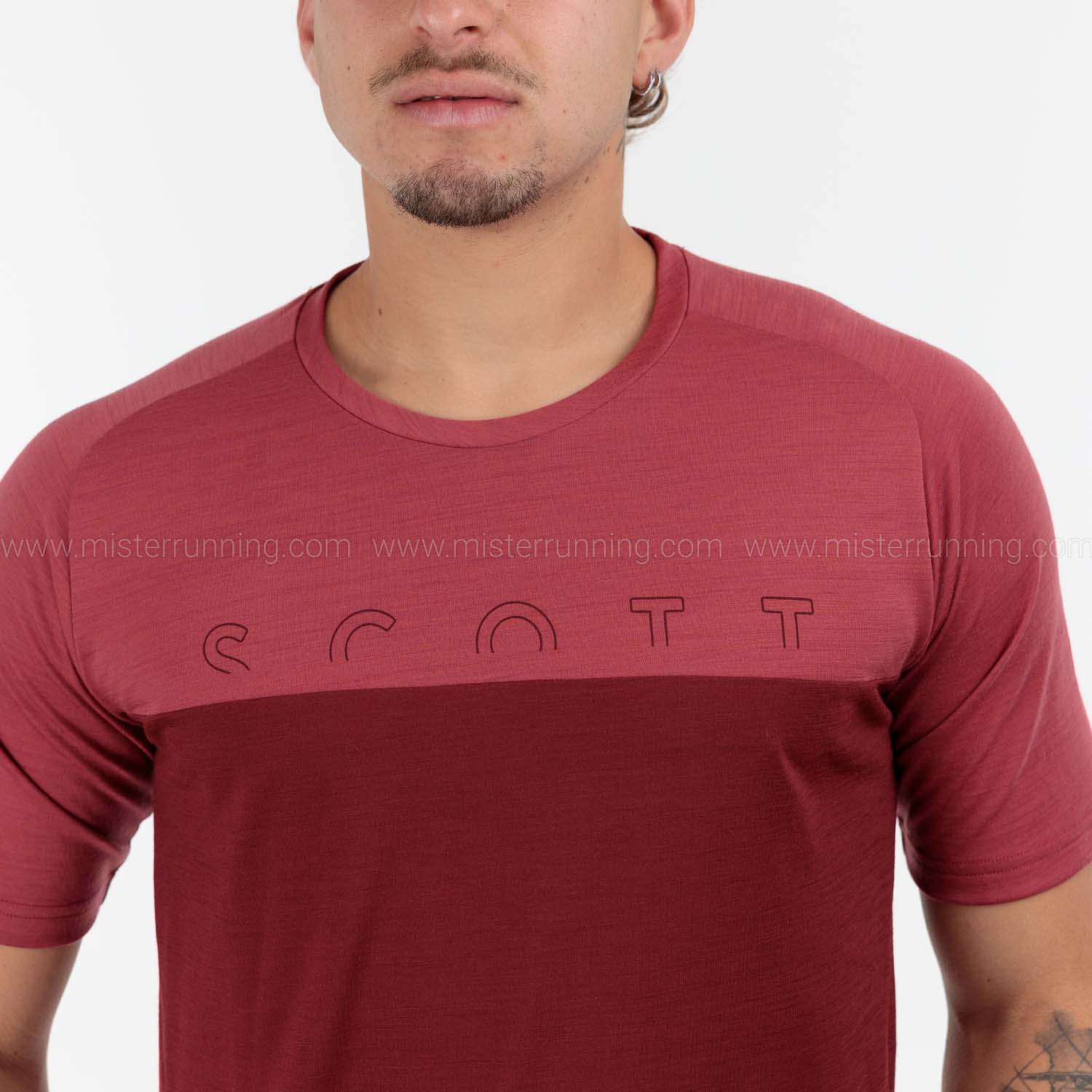 Scott Defined T-Shirt - Dusk Red/Wood Red