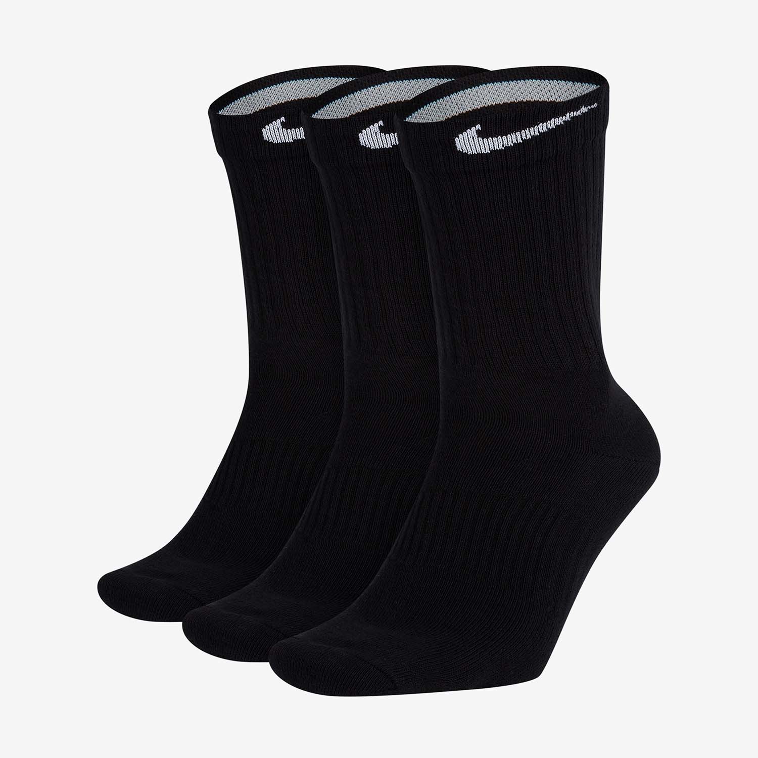 Nike Performance Lightweight Crew x 3 Calcetines - Black