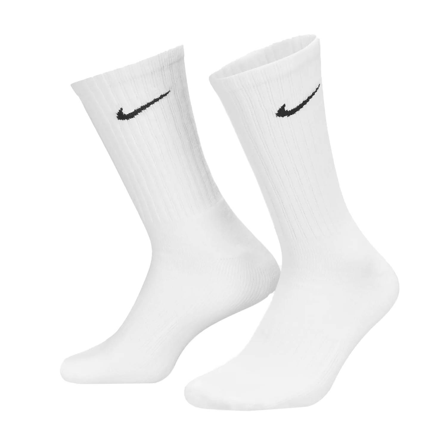 Nike Performance Lightweight Crew x 3 Calze - White/Black