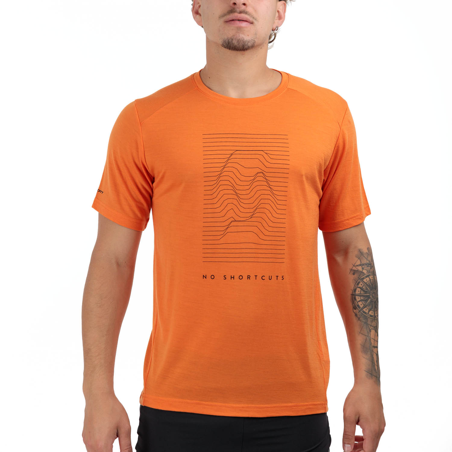 Scott Defined Merino Graphic T-Shirt - Flash Orange