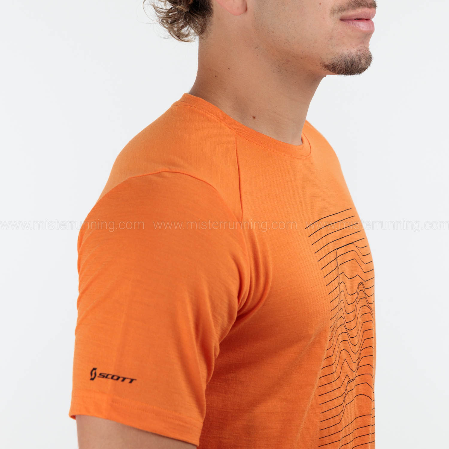 Scott Defined Merino Graphic Maglietta - Flash Orange