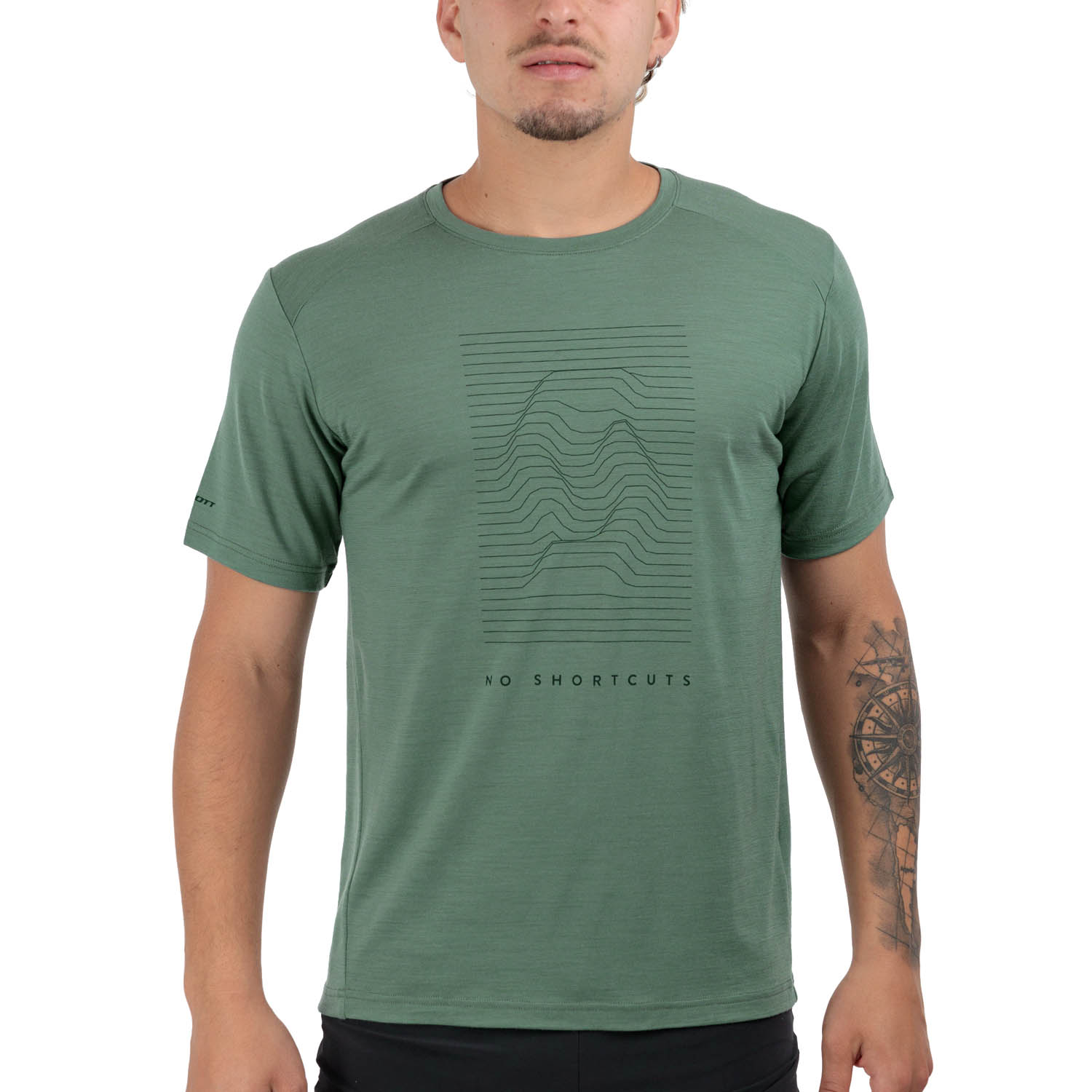 Scott Defined Merino Graphic Maglietta - Haze Green