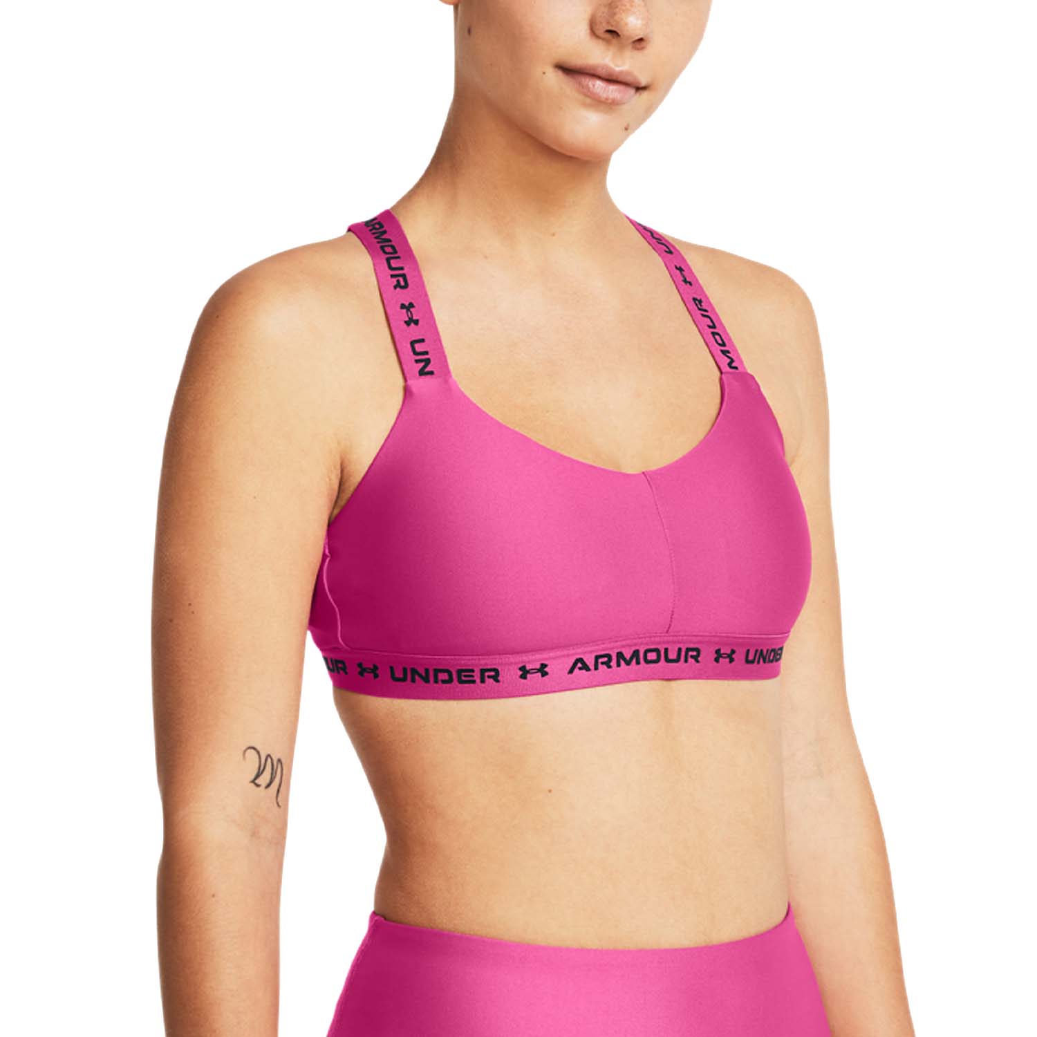 Under Armour Crossback Low Sports Bra - Astro Pink/Black