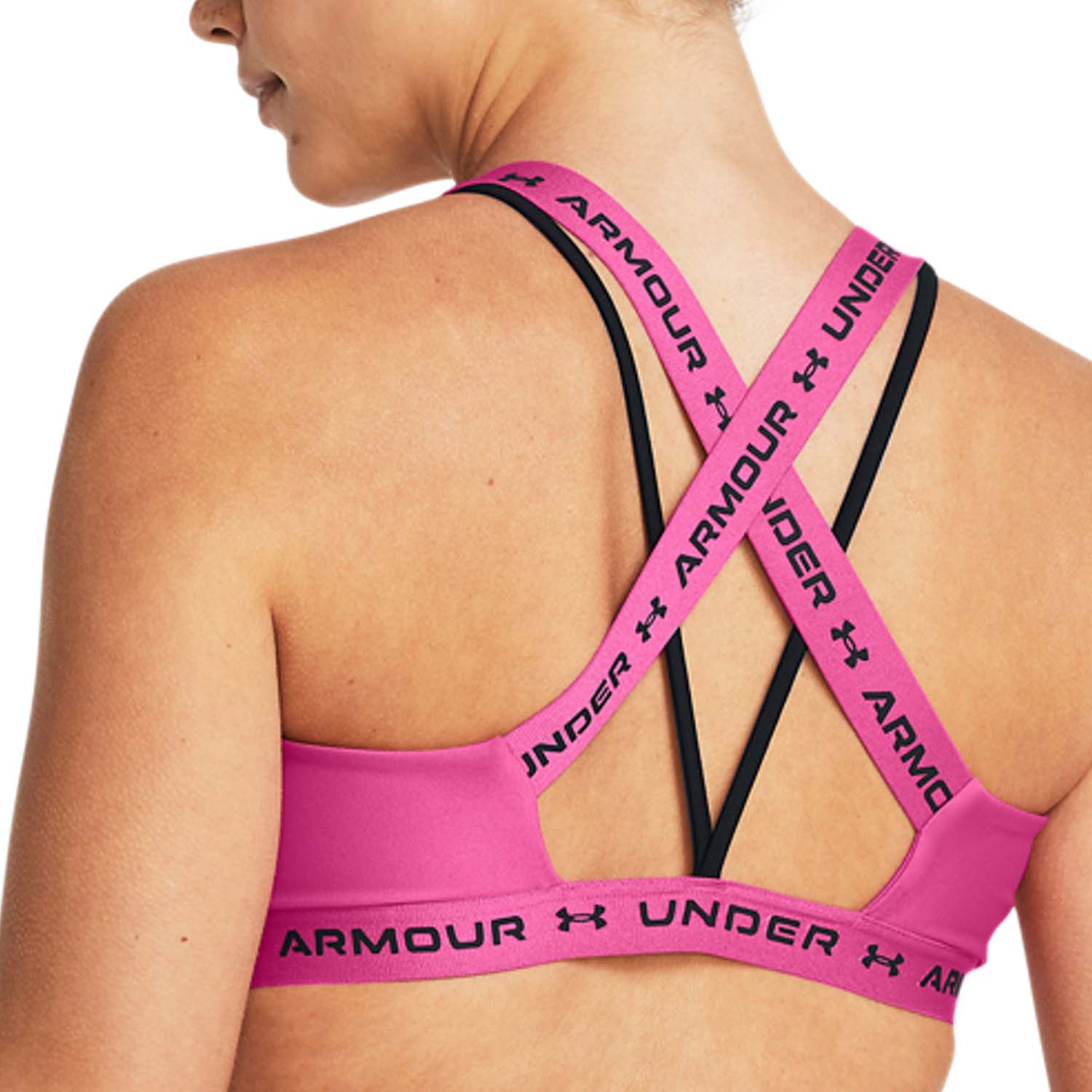 Under Armour Crossback Low Reggiseno Sportivo - Astro Pink/Black