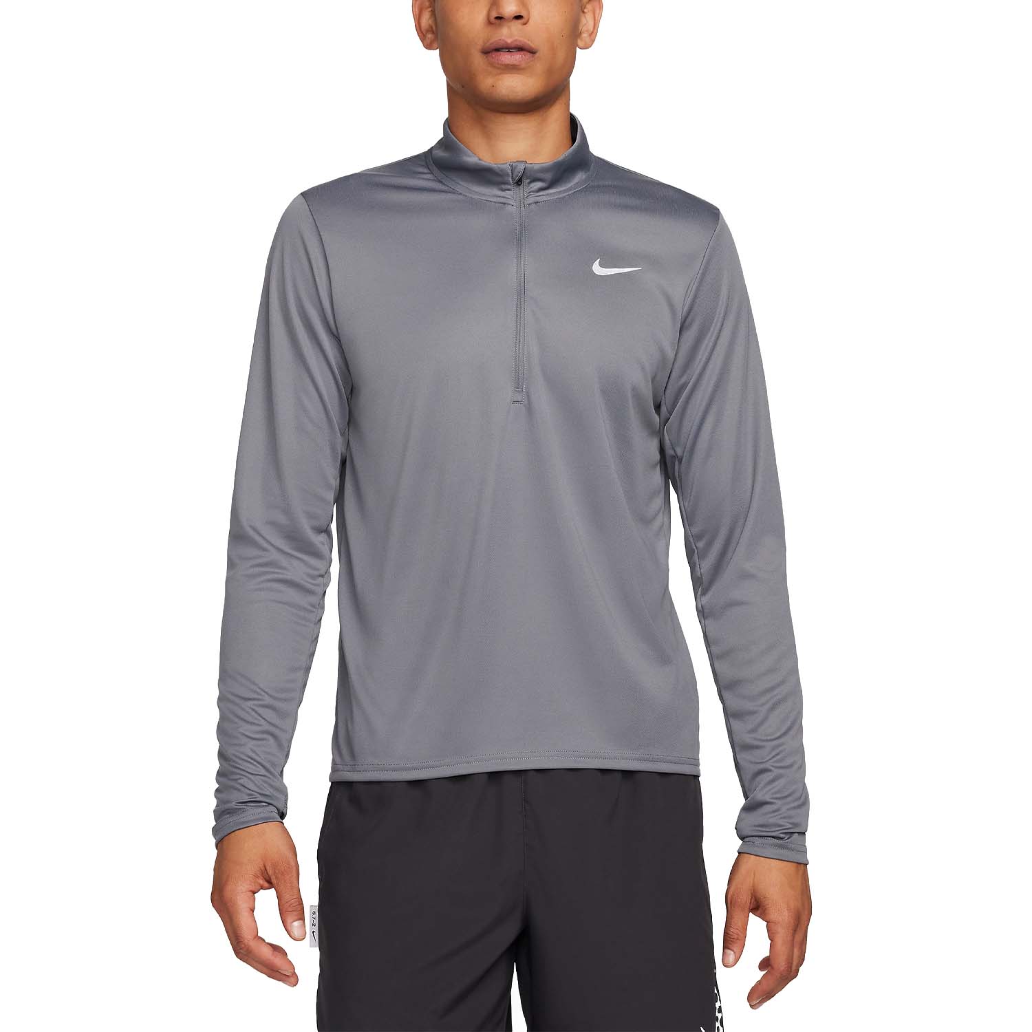 Nike Dri FIT Pacer Shirt Smoke Grey Reflective Silver