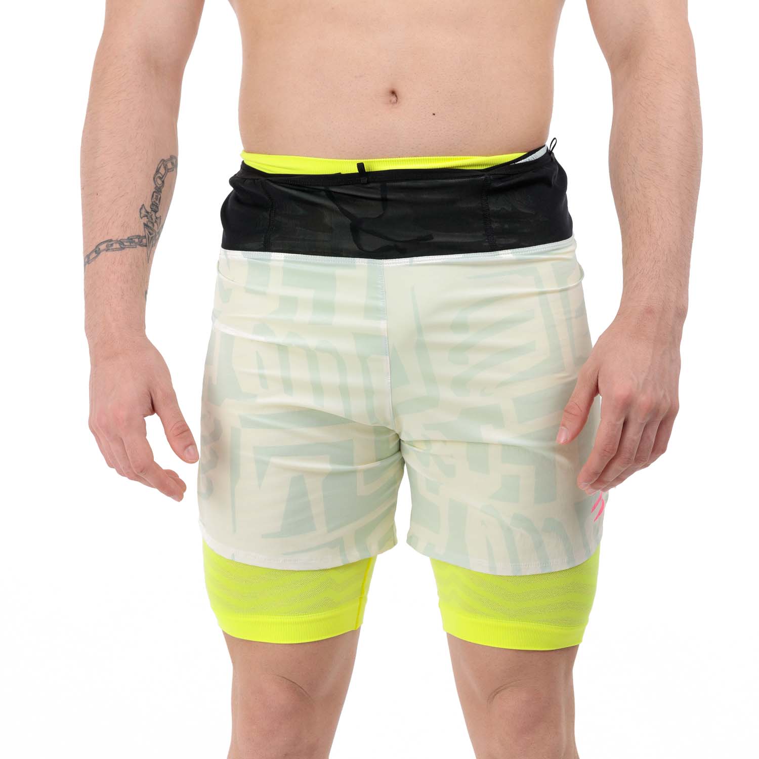 Compressport Trail Racing 2 in 1 6in Shorts - Sugar/Ice Print