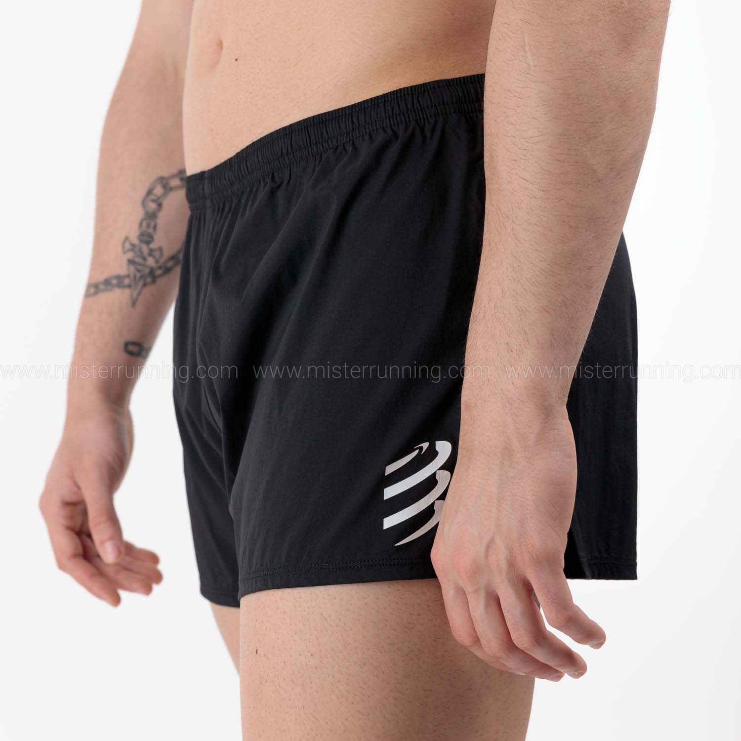 Compressport Racing Split 4in Shorts - Black