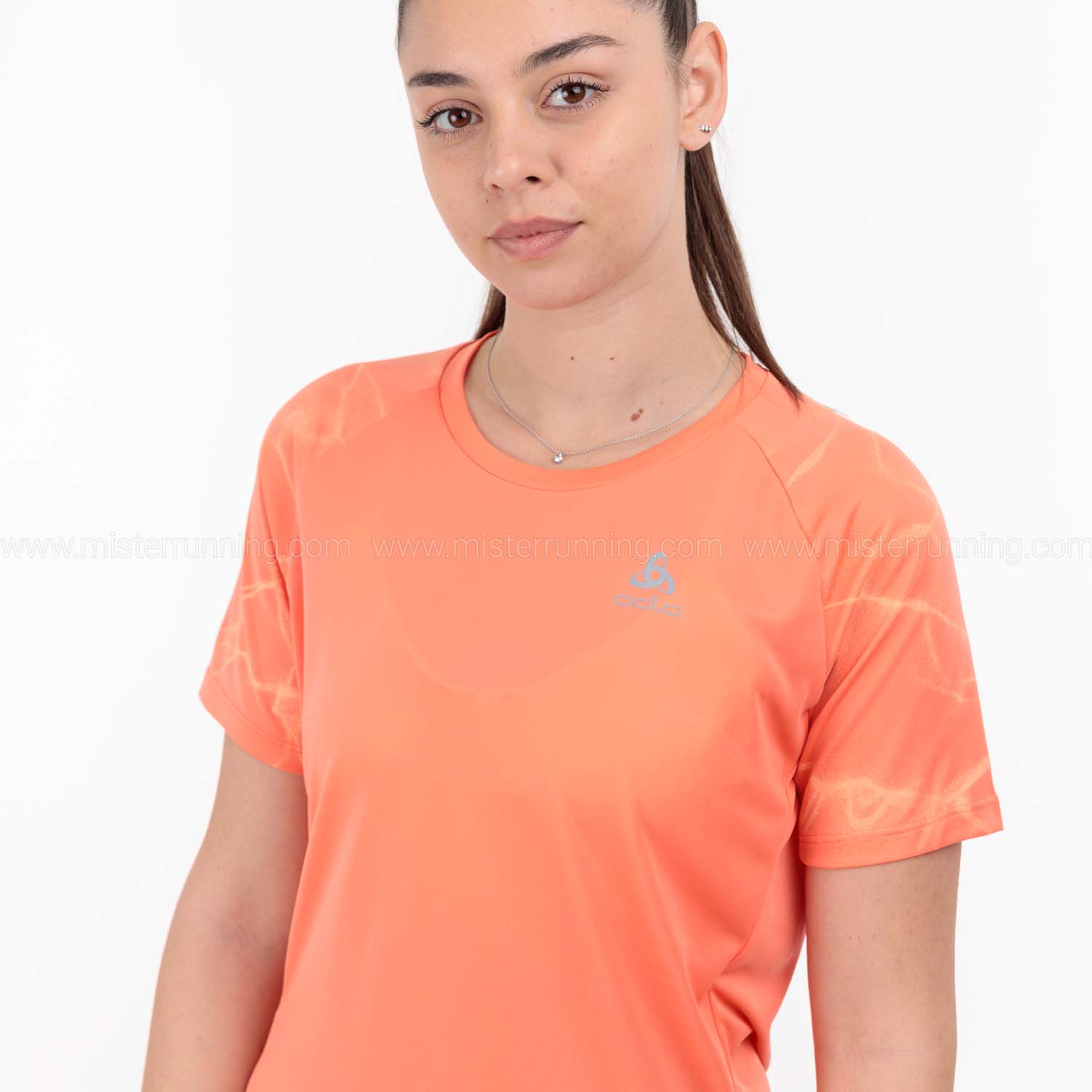 Odlo Essential Print T-Shirt - Living Coral