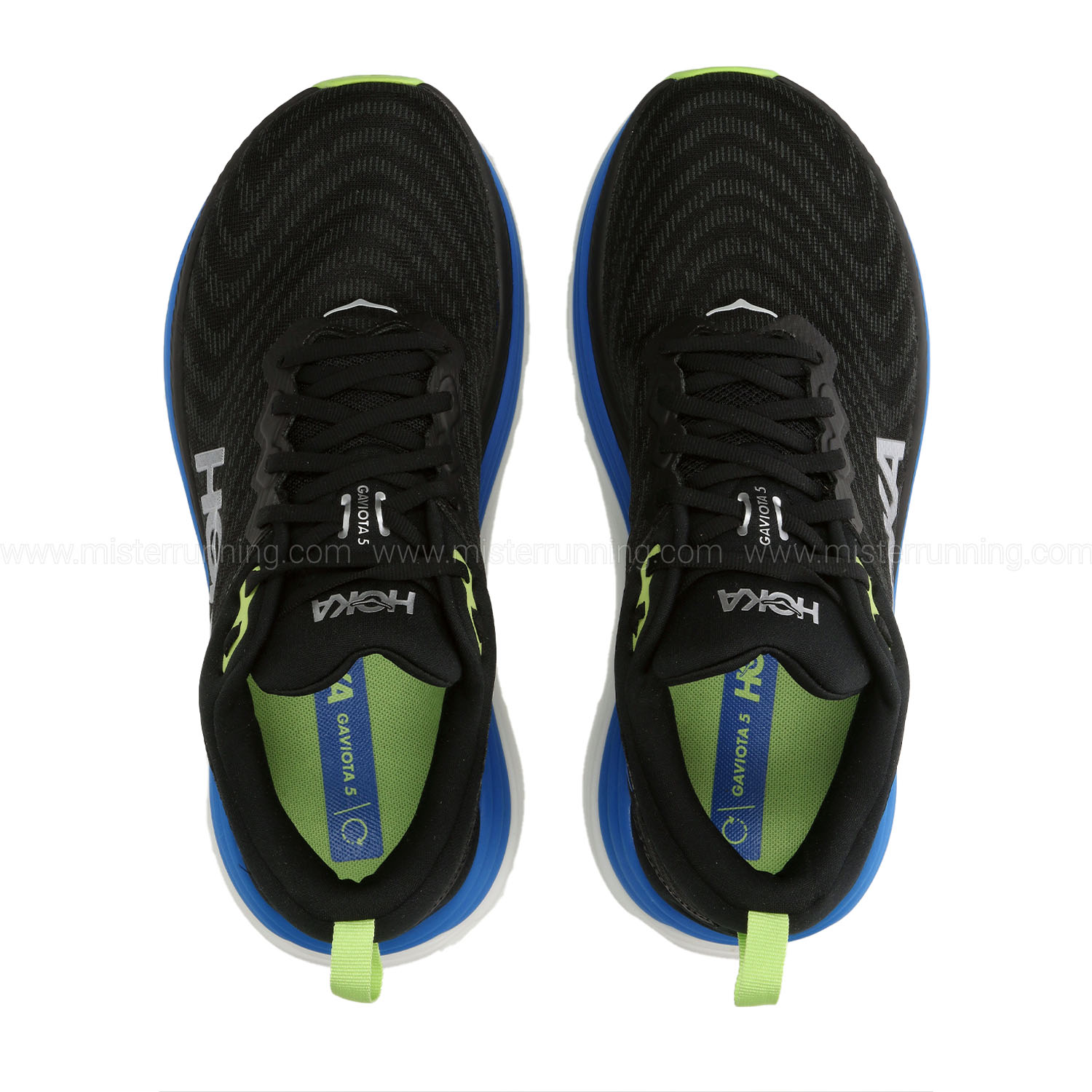 Hoka Gaviota 5 Wide Men s Running Shoes Black Electric Cobalt