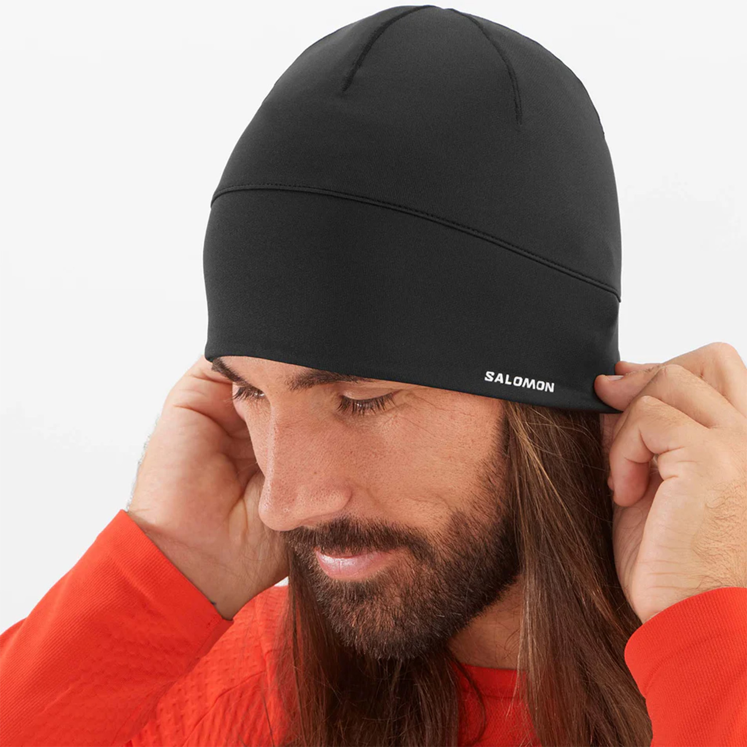 Salomon Active Beanie Deep Black Reflective Silver