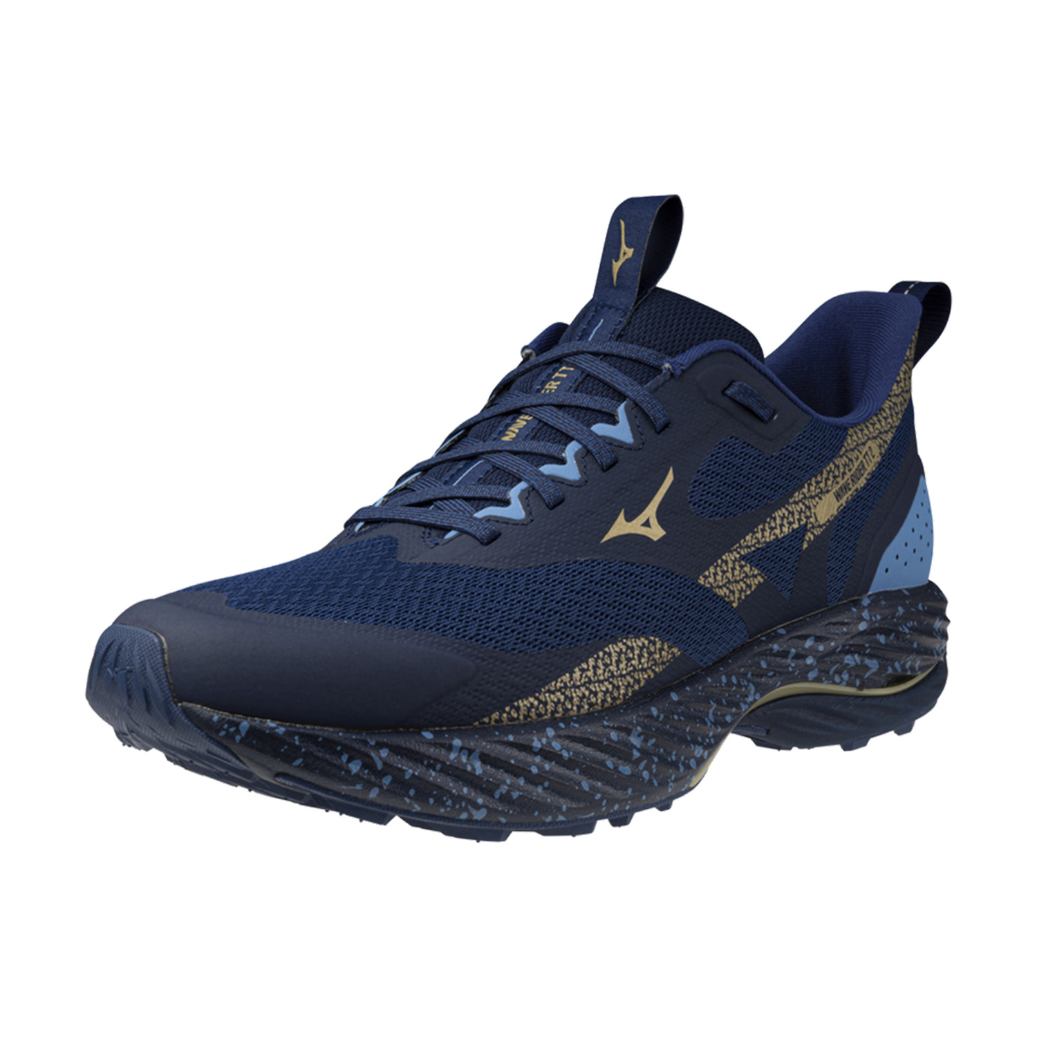 Mizuno Wave Rider TT 2 Estate Blue Gloden Halo Parisian Blue