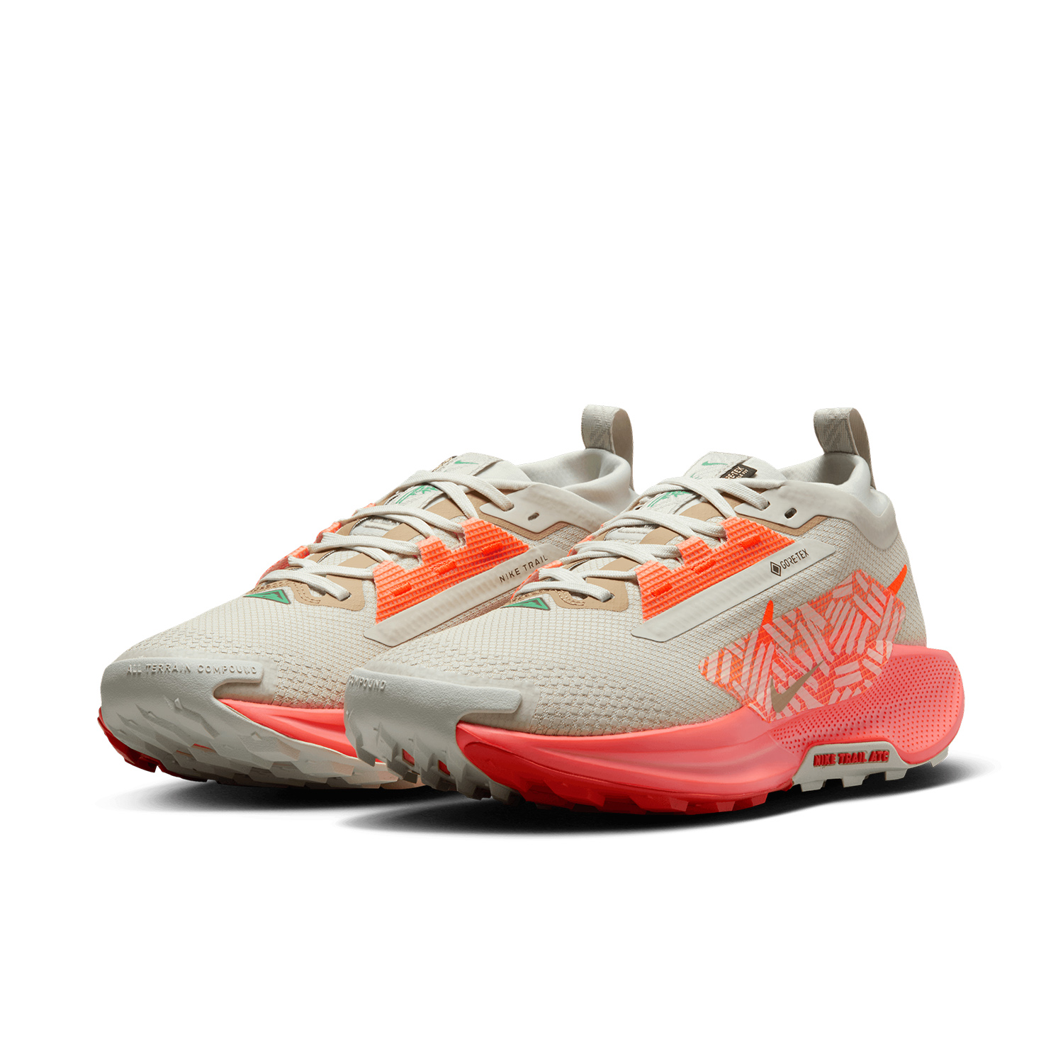 Nike ReactX Pegasus Trail 5 GTX Light Silver Hyper Crimson Light Wild Mango