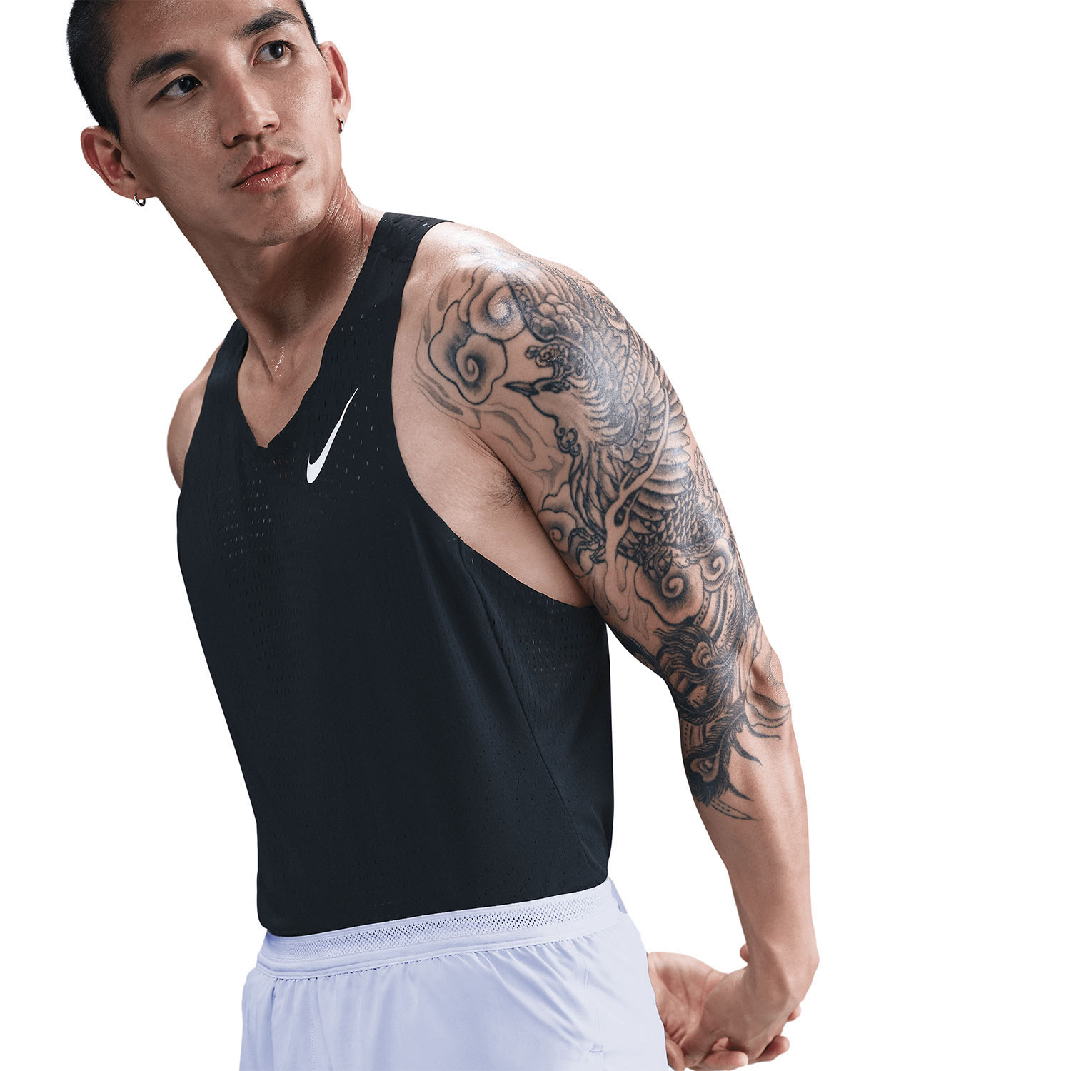 Nike AEROSWIFT ノースリーブシャツ S ブラック Nike Dri-FIT ADV AeroSwift Men's Small Running Tank - Black