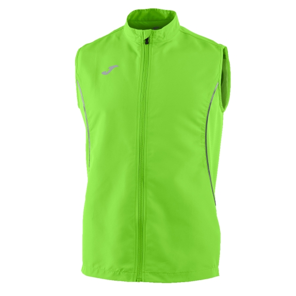 Men's Running Jacket Joma Record 2 Vest  Fluo Green 100762.020