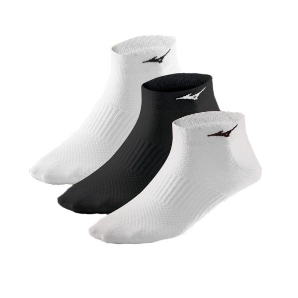 Running Socks Mizuno Drylite x 3 Socks  White/Black 67UU95099