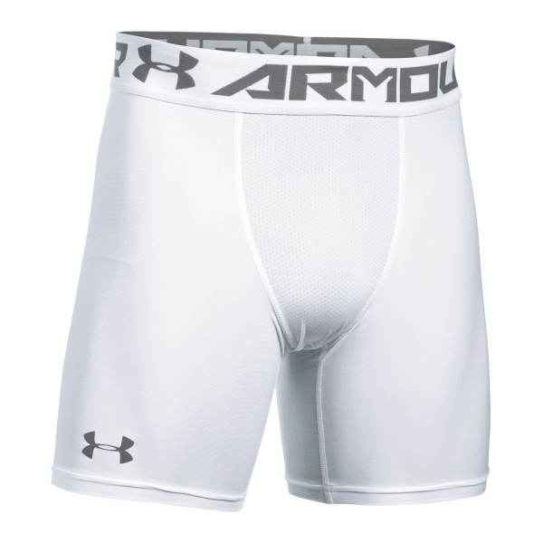 Under Armour HeatGear 2.0 Compression Boxer - White/Grey