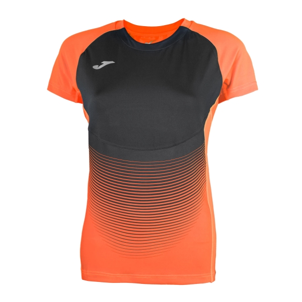 Women's Running T-Shirts Joma Joma Elite VI TShirt  Fluo Orange/Black  Fluo Orange/Black 