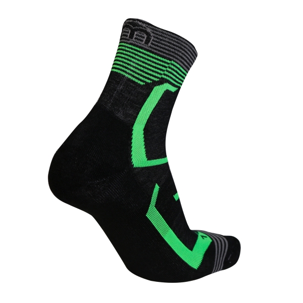 Mico Winter Medium Weight Calze - Nero/Verde Fluo