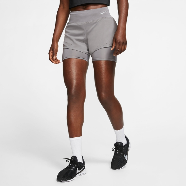 Nike Eclipse 2 in 1 3in Shorts - Gunsmoke/Reflective Silver