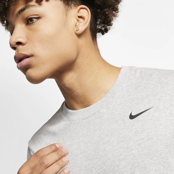 Nike Dri-FIT Swoosh Logo Camiseta - Grey/Black