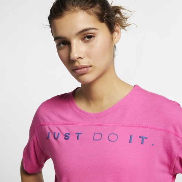 Nike Miler Surf T-Shirt - Laser Fuchsia/Indigo