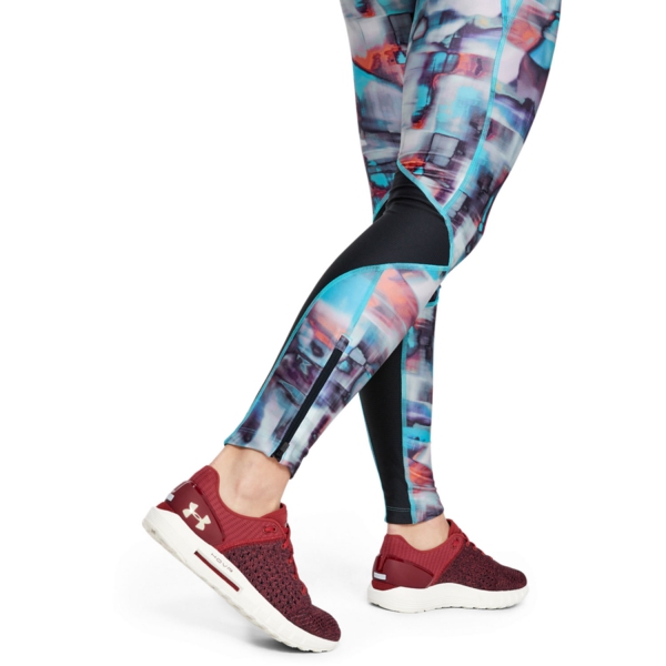 Under Armour Fly Fast Printed Tights - Black/Breathtaking Blue/Hyper Blur