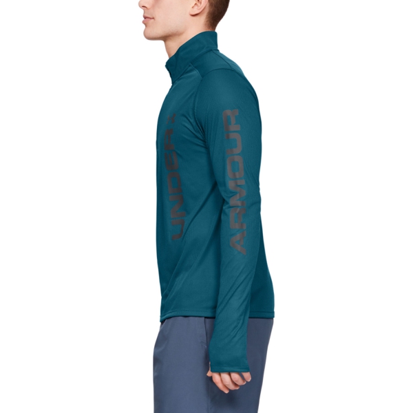 Under Armour Speed Stride Split 1/4 Zip Shirt - Teal Vibe/Pitch Gray