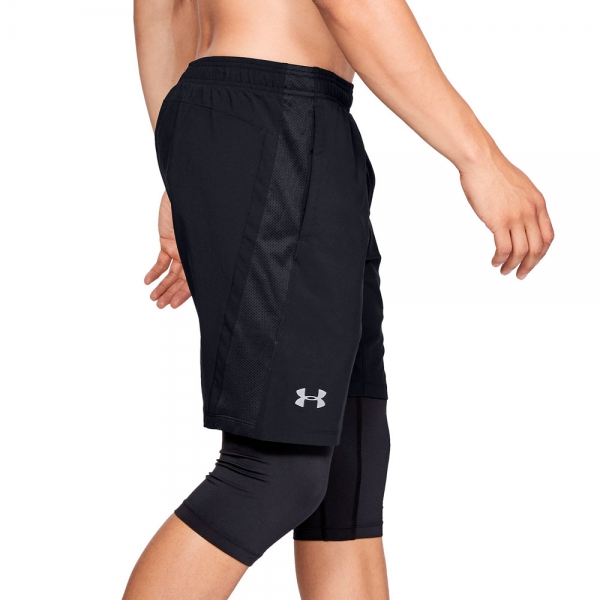 Under Armour Launch Stretch Woven 2 in1 9in Shorts - Black