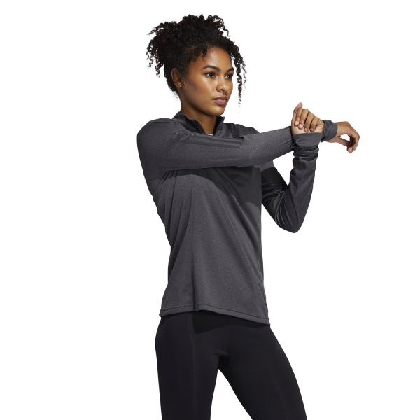 Adidas Own The Run Half Zip Shirt - Grey Six