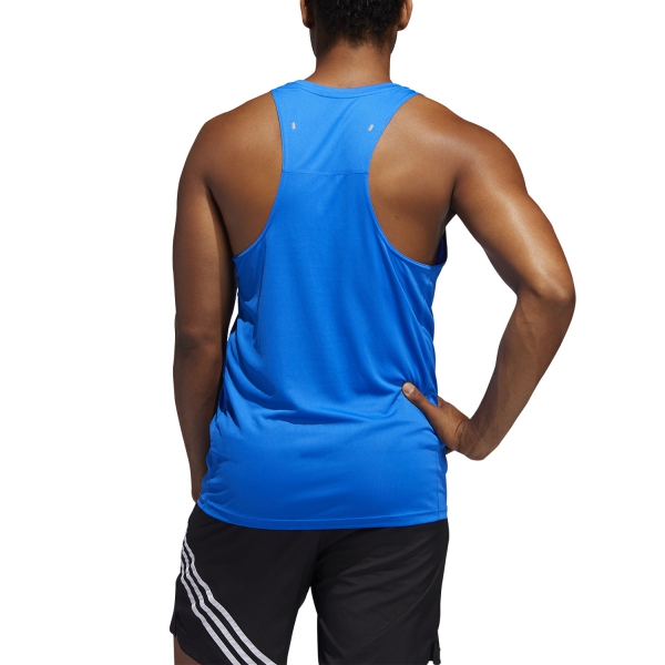 Adidas Own The Run 3 Stripes Tank - Glory Blue