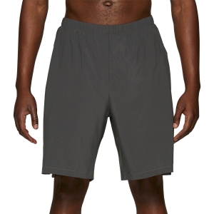 Men's Running Shorts Asics Logo 2 in 1 7in Shorts  Dark Grey/Performance Black 2011A575020