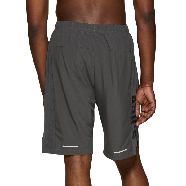 Asics Logo 2 in 1 7in Shorts - Dark Grey/Performance Black