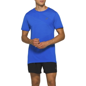 Men's Running T-Shirt Asics Tokyo Seamless TShirt  Tuna Blue 2011A789400